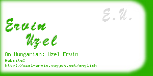 ervin uzel business card